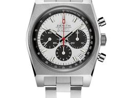 Zenith El Primero Chronomaster 03.A384.400/21.M384 (2024) - White dial 37 mm Steel case