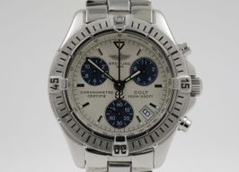 Breitling Colt Chronograph A73350 (Onbekend (willekeurig serienummer)) - Zilver wijzerplaat 38mm Staal