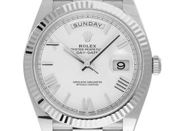 Rolex Day-Date 40 228239 (2016) - Silver dial 40 mm White Gold case