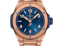 Hublot Big Bang 38 mm 457.OX.7180.OX (2025) - Blauw wijzerplaat 38mm Roségoud