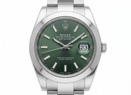 Rolex Datejust 41 126300 (Unknown (random serial)) - Green dial 41 mm Steel case