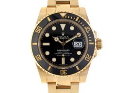 Rolex Submariner Date 116618LN (2020) - Zwart wijzerplaat 40mm Geelgoud