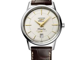 Longines Flagship Heritage L4.795.4.78.2 (2024) - Zilver wijzerplaat 39mm Staal