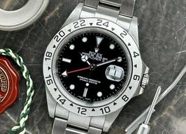 Rolex Explorer II 16570 (2000) - Zwart wijzerplaat 40mm Staal