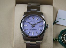 Rolex Oyster Perpetual 34 124200 (2025) - Paars wijzerplaat 34mm Staal