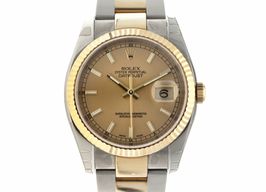 Rolex Datejust 36 116233 (2006) - Champagne dial 36 mm Gold/Steel case