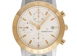 Eterna Unknown 1501.47 (2002) - Wit wijzerplaat 39mm Goud/Staal