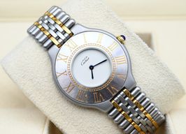 Cartier 21 Must de Cartier 9010 (Unknown (random serial)) - White dial 31 mm Gold/Steel case