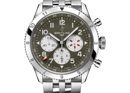 Breitling Aviator 8 AB04452A1L1A1 (2022) - Groen wijzerplaat 46mm Staal