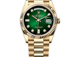 Rolex Day-Date 36 128238 (2025) - Groen wijzerplaat 36mm Geelgoud