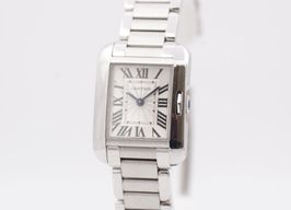 Cartier Tank Anglaise 3485 (2017) - Silver dial 22 mm Steel case