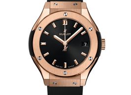Hublot Classic Fusion Quartz 581.OX.1480.RX (2025) - Black dial 33 mm Rose Gold case