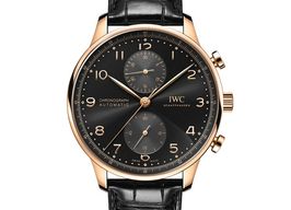IWC Portuguese Chronograph IW371625 (2025) - Black dial 41 mm Rose Gold case
