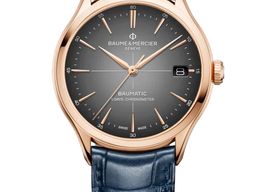 Baume & Mercier Clifton M0A10584 (2025) - Grijs wijzerplaat 39mm Roségoud
