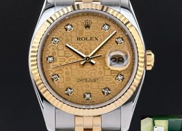 Rolex Datejust 36 116233 (2006) - Champagne wijzerplaat 36mm Goud/Staal