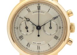 Breguet Classique 3237 (Unknown (random serial)) - Silver dial 36 mm Yellow Gold case