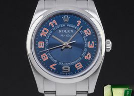 Rolex Oyster Perpetual 34 114200 (2007) - Blauw wijzerplaat 34mm Staal