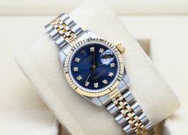 Rolex Lady-Datejust 69173 (1988) - Blauw wijzerplaat 26mm Goud/Staal