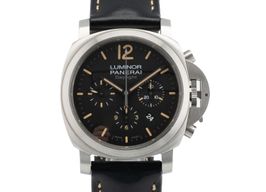 Panerai Luminor Chrono PAM00356 (2012) - Zwart wijzerplaat 44mm Staal