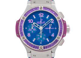 Hublot Big Bang 341.SV.5199.LR.1905.POP14 (Onbekend (willekeurig serienummer)) - Blauw wijzerplaat 41mm Titanium