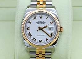 Rolex Datejust 36 116233 (Unknown (random serial)) - White dial 36 mm Gold/Steel case