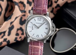 Panerai Luminor Due Luna PAM01306 (Onbekend (willekeurig serienummer)) - Wit wijzerplaat 38mm Staal
