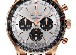 Breitling Navitimer 01 (46 MM) RB0137241G1R1 (2026) - Zilver wijzerplaat 46mm Roodgoud