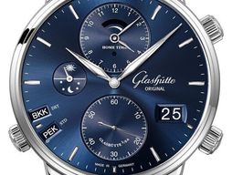 Glashütte Original Senator Cosmopolite 1-89-02-05-02-61 (2026) - Blauw wijzerplaat 44mm Staal
