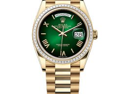 Rolex Day-Date 36 128398TBR (2025) - Groen wijzerplaat 36mm Geelgoud