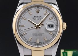 Rolex Datejust 36 116203 (2009) - Zilver wijzerplaat 36mm Goud/Staal