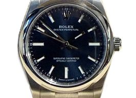 Rolex Oyster Perpetual 34 124200 (2025) - Blauw wijzerplaat 34mm Staal
