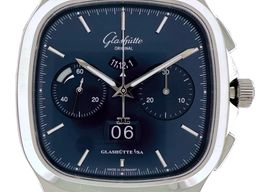 Glashütte Original Senator Chronograph Panorama Date 1-37-02-08-02-63 (2023) - Blue dial 40 mm Steel case