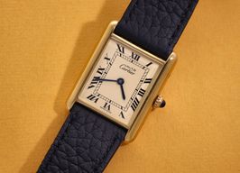 Cartier Tank Vermeil 590005 (1990) - Wit wijzerplaat 23mm Zilver