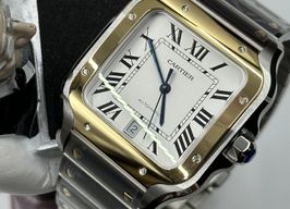 Cartier Santos W2SA0009 (2023) - Zilver wijzerplaat 40mm Goud/Staal