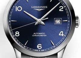 Longines Record L2.821.4.96.6 (2026) - Blauw wijzerplaat 40mm Staal