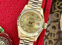 Rolex Lady-Datejust 69178G (1991) - Goud wijzerplaat 26mm Geelgoud
