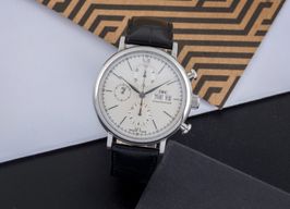IWC Portofino Chronograph IW391007 (Unknown (random serial)) - Silver dial 42 mm Steel case