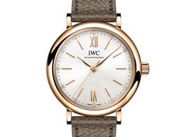 IWC Portofino Automatic IW357414 (2023) - Wit wijzerplaat 34mm Geelgoud