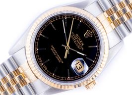 Rolex Datejust 36 16233 (1995) - Zwart wijzerplaat 36mm Goud/Staal