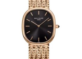 Patek Philippe Golden Ellipse 5738/1R-001 (2025) - Black dial 35 mm Rose Gold case