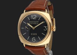 Panerai Radiomir 8 Days PAM00197 (2004) - Zwart wijzerplaat 45mm Roségoud