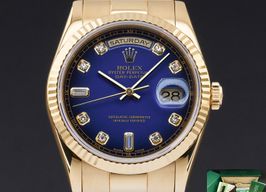 Rolex Day-Date 36 118238 (2000) - Blauw wijzerplaat 36mm Geelgoud