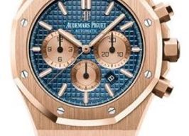 Audemars Piguet Royal Oak Chronograph 26331OR.OO.1220OR.01 (Unknown (random serial)) - Blue dial 41 mm Rose Gold case