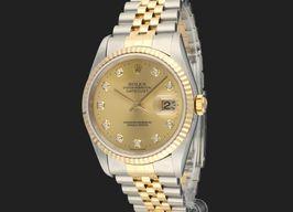 Rolex Datejust 36 16233 (2000) - Champagne dial 36 mm Gold/Steel case
