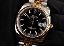 Rolex Datejust 36 116233 (2019) - Black dial 36 mm Gold/Steel case