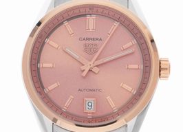 TAG Heuer Carrera Lady WBN2350.BD0000 (2025) - Roze wijzerplaat 36mm Goud/Staal