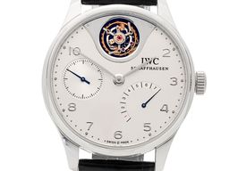 IWC Portuguese Tourbillon IW504204 (2005) - Silver dial 44 mm Platinum case