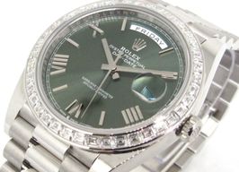 Rolex Day-Date 40 228396TBR (2023) - Green dial 40 mm Platinum case