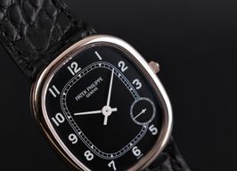 Patek Philippe Golden Ellipse 5738/1R-001 (2000) - Black dial 35 mm Rose Gold case