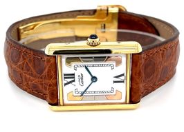 Cartier Tank 1615 (1990) - White dial 23 mm Gold/Steel case